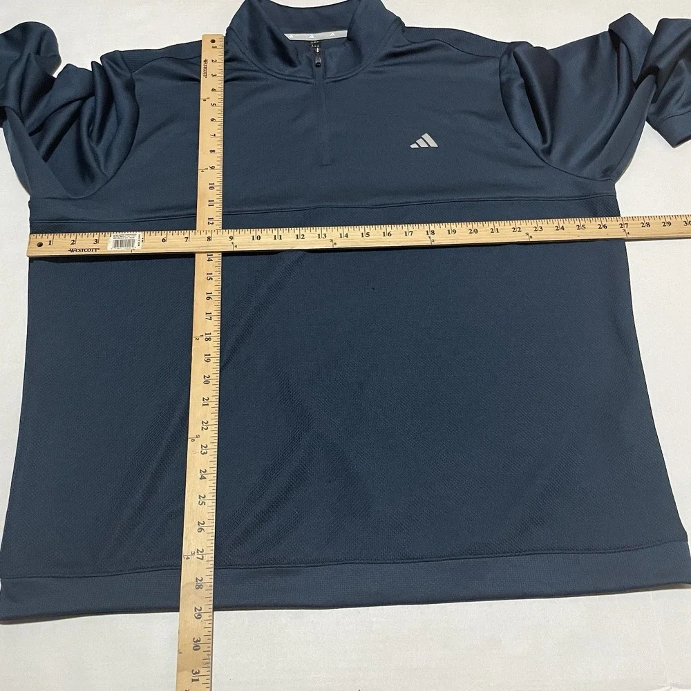 Adidas Jacket‎ Mens Size 2XL Blue Golf Athletic Sweater Outdoor 1/4 Zip Active